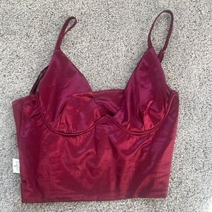 Never worn silky crop top